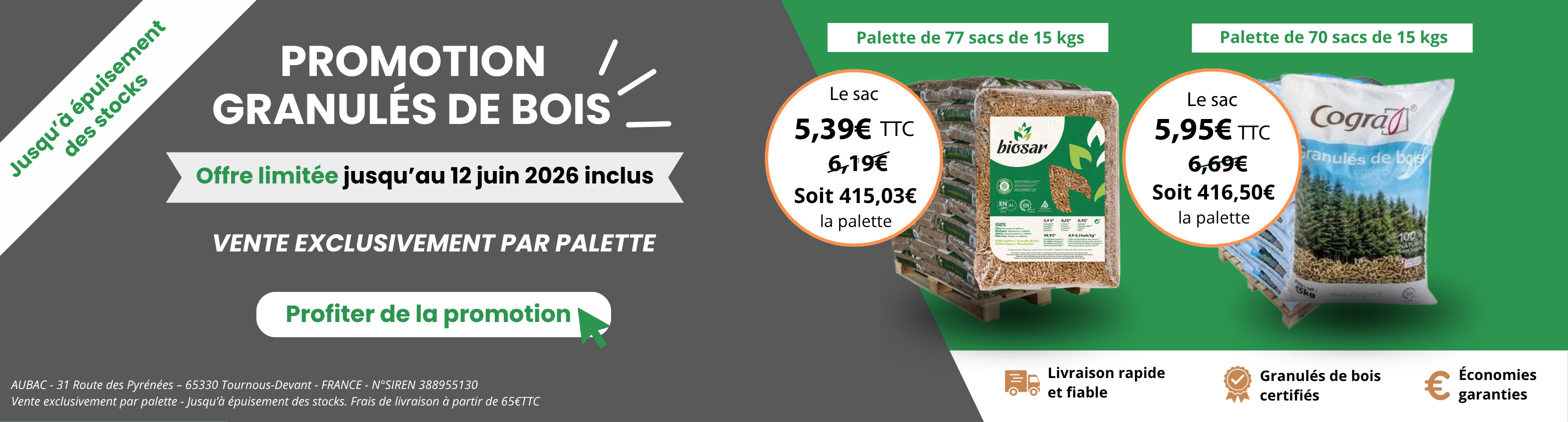 Promotions granulés Aubac